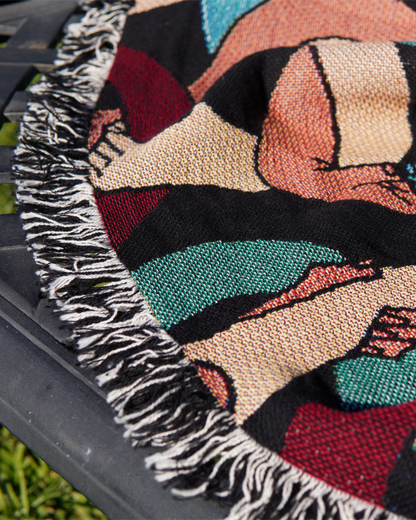 "Hand Tangle" Tapestry Blanket (gummy worms)