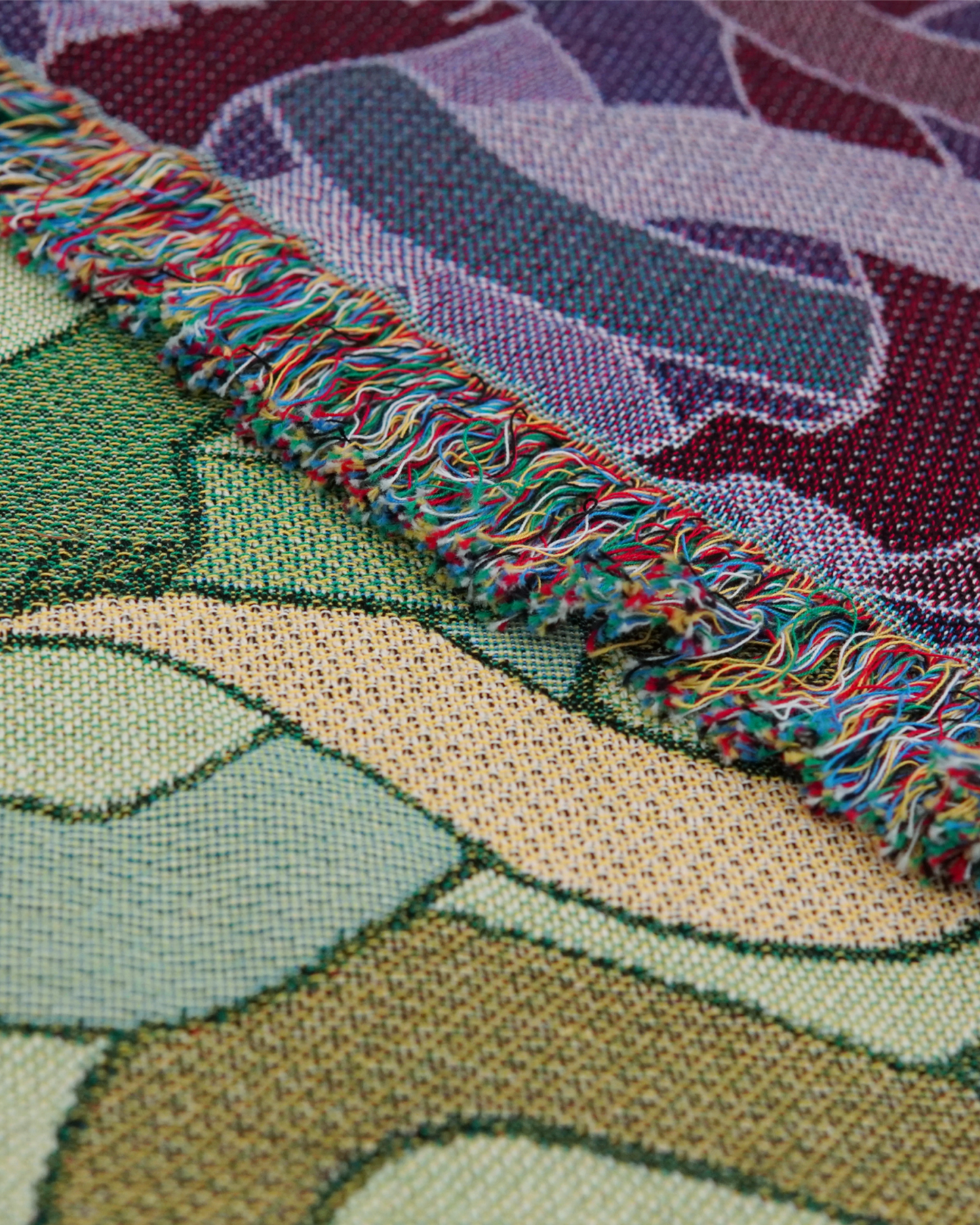 "Hand Tangle" Tapestry Blanket (jungle green)